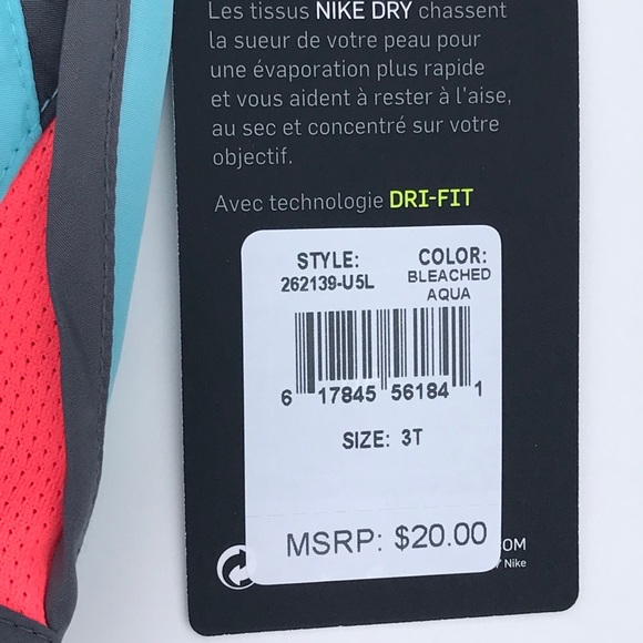 Girls Toddler aqua blue Nike running shorts - Picture 7 of 7